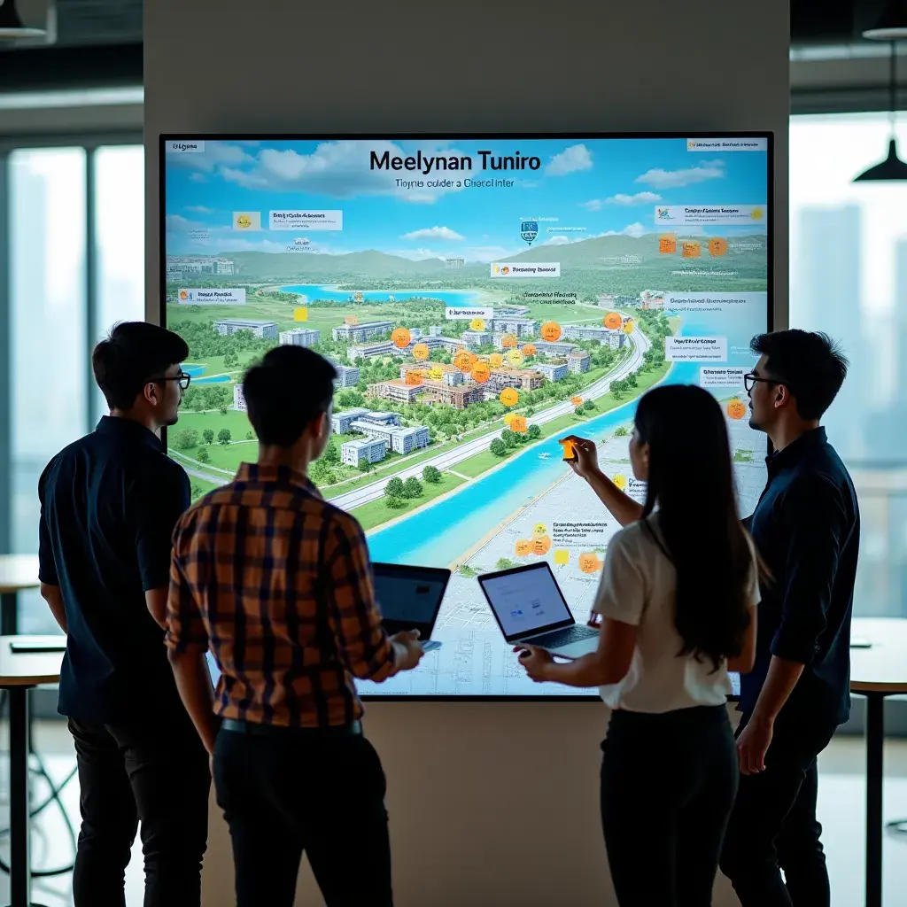 Modern office workspace